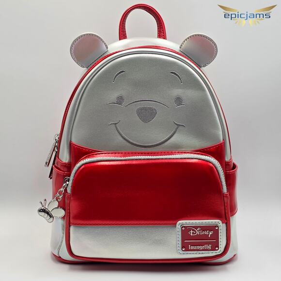 Loungefly Disney100 Winnie the Pooh Platinum Mini Backpack Set - Picture 2 of 8